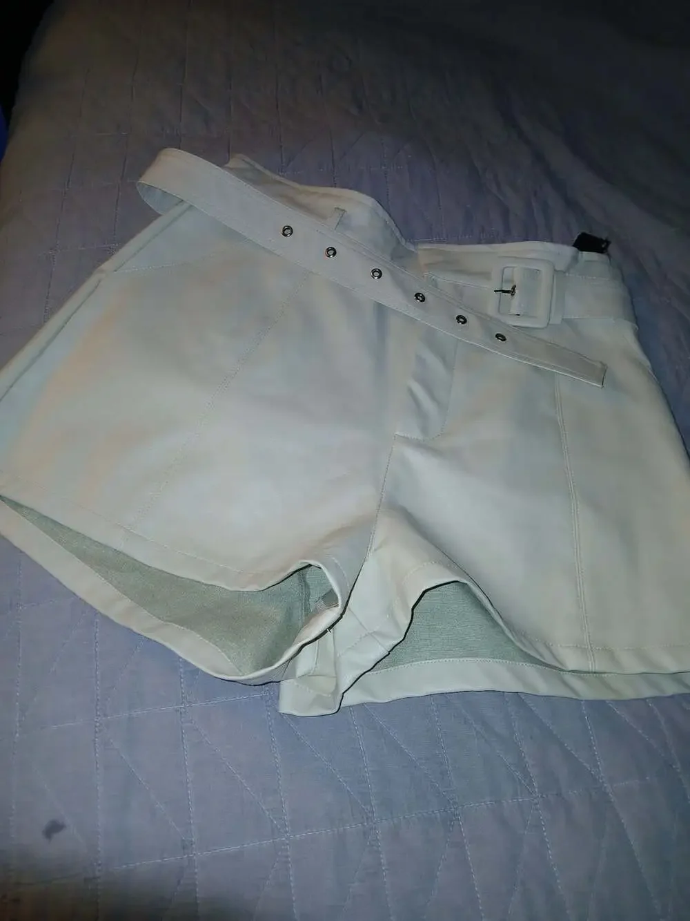 Altar'd State Faux Leather Belted Shorts Size M